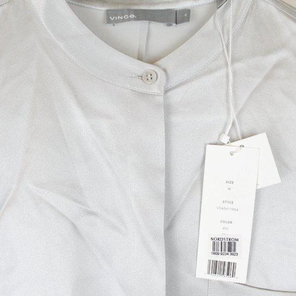NWT VINCE Front Button Silk Blouse– Elegant & Minimalist Wardrobe Staple - Picture 3 of 7